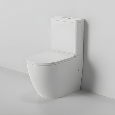 ZUMI DONNA RIMLESS BACK-TO-WALL TOILET SUITE GLOSS WHITE