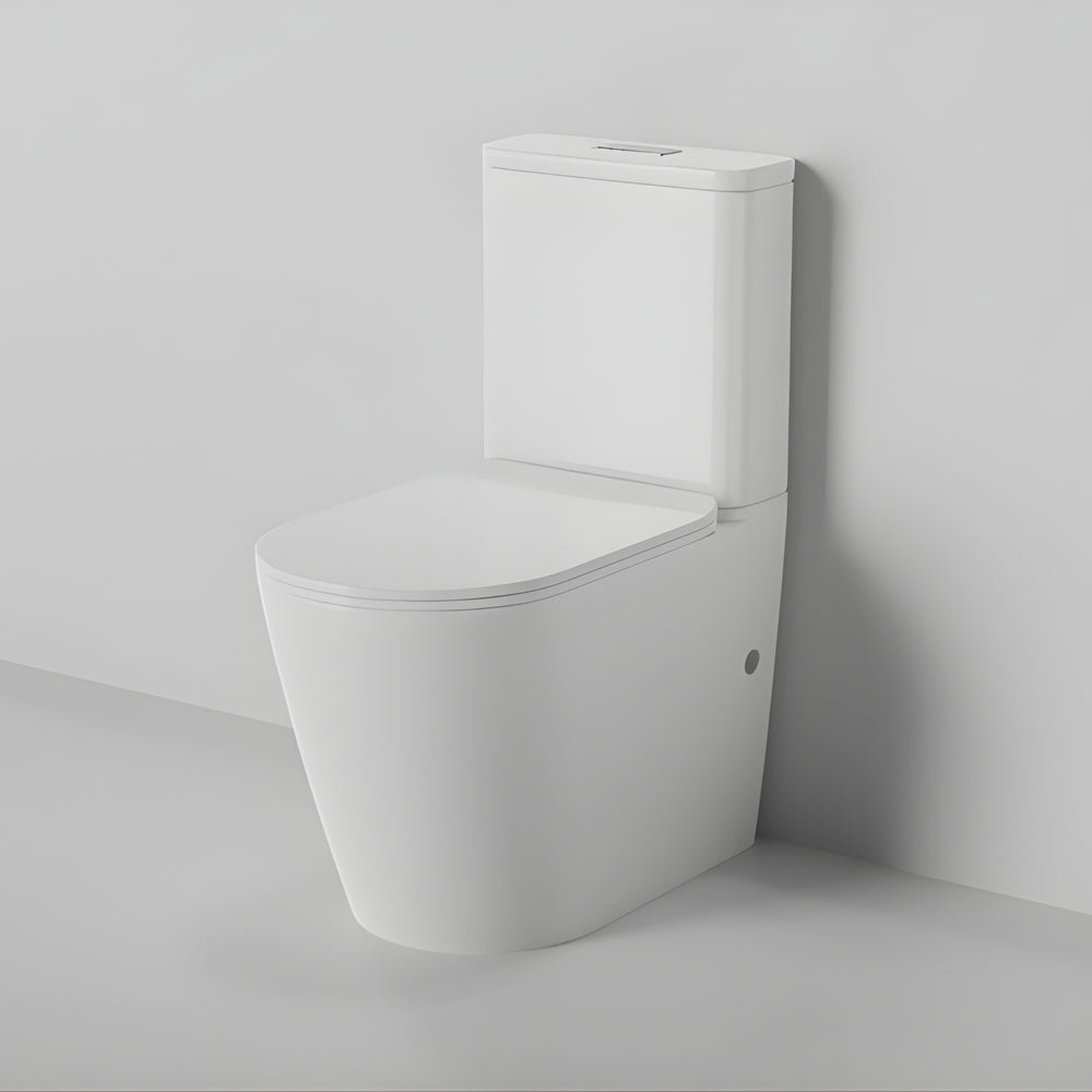 ZUMI VERA AMBULANT EXTRA HIGH BACK-TO-WALL TOILET SUITE GLOSS WHITE