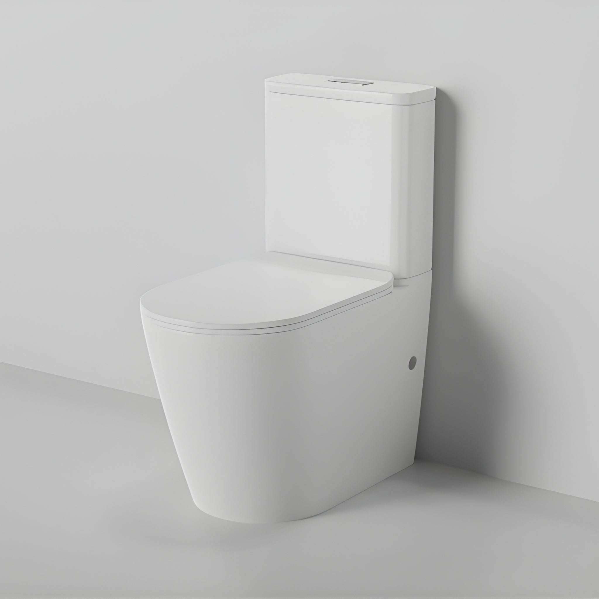ZUMI VERA AMBULANT EXTRA HIGH BACK-TO-WALL TOILET SUITE GLOSS WHITE