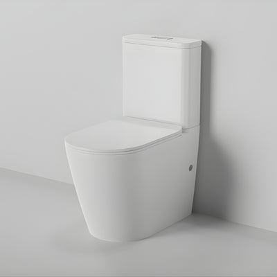 ZUMI VERA AMBULANT EXTRA HIGH BACK-TO-WALL TOILET SUITE GLOSS WHITE