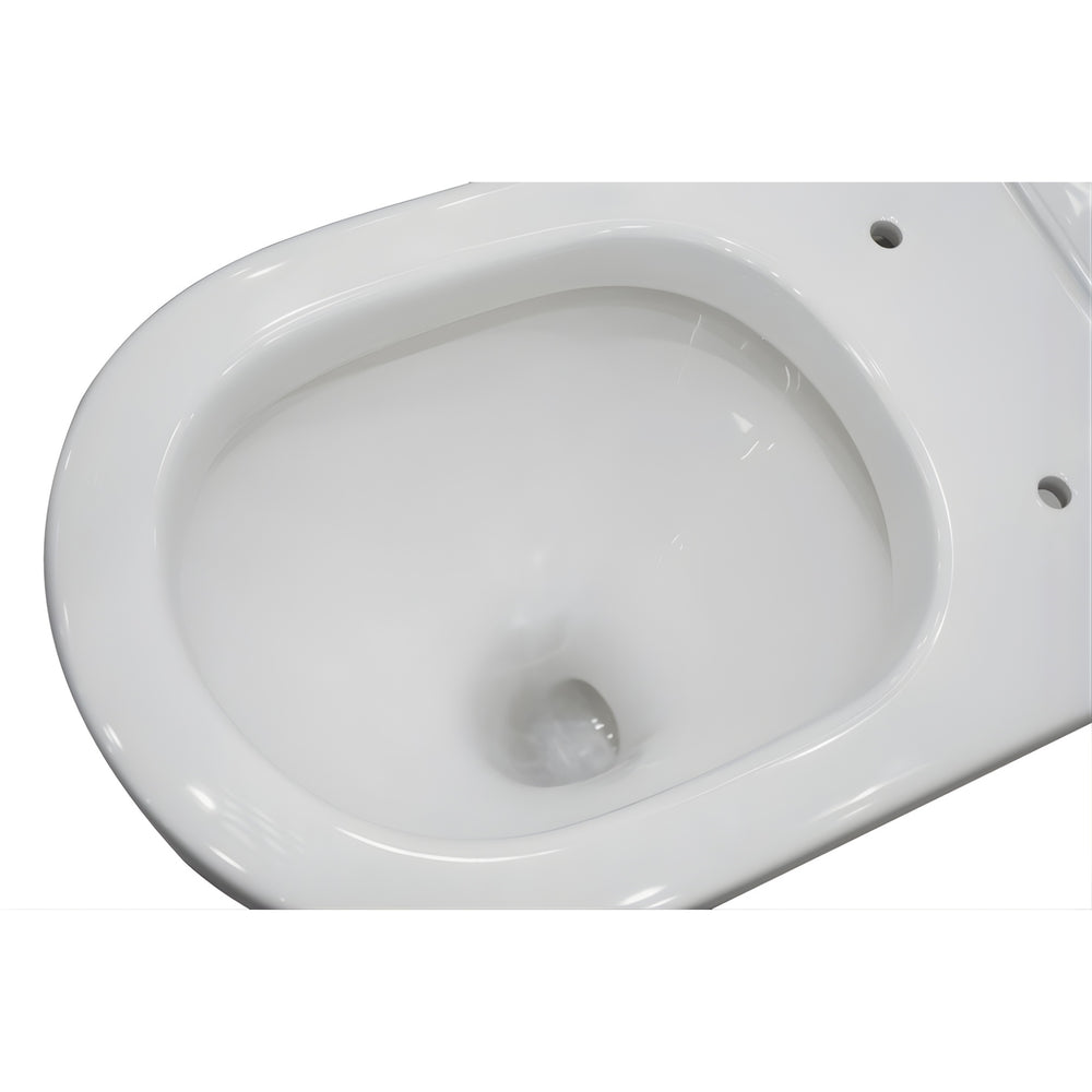 ZUMI VERA AMBULANT EXTRA HIGH BACK-TO-WALL TOILET SUITE GLOSS WHITE
