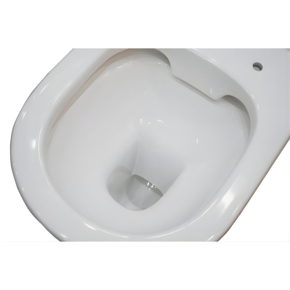 ZUMI SANDRA RIMLESS BACK-TO-WALL TOILET SUITE GLOSS WHITE