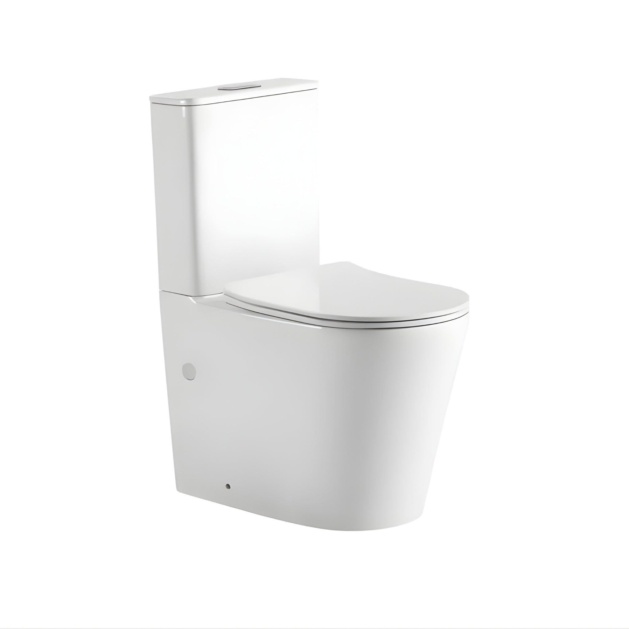 ZUMI ZERO EXTRA HIGH RIMLESS BACK-TO-WALL TOILET SUITE GLOSS WHITE