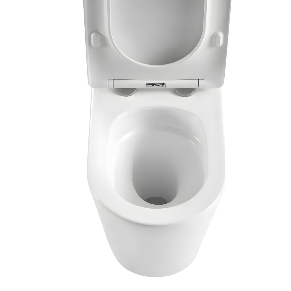 ZUMI ZERO EXTRA HIGH RIMLESS BACK-TO-WALL TOILET SUITE GLOSS WHITE