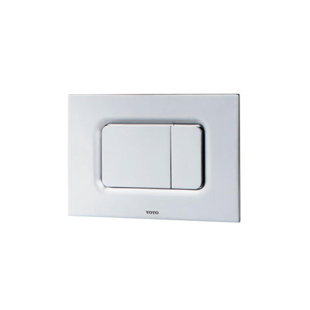 TOTO AXENT RECTANGULAR BUTTON FLUSH PLATE 243MM MATTE SILVER