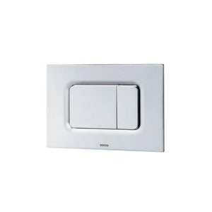TOTO AXENT RECTANGULAR BUTTON FLUSH PLATE 243MM MATTE SILVER