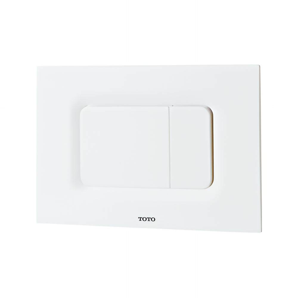 TOTO AXENT RECTANGULAR BUTTON FLUSH PLATE 243MM MATTE WHITE