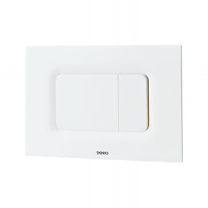 TOTO AXENT RECTANGULAR BUTTON FLUSH PLATE 243MM MATTE WHITE