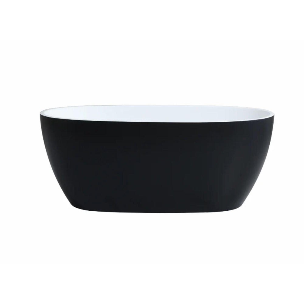 POSEIDON STELLA FREE STANDING BATHTUB MATTE BLACK AND MATTE WHITE (AVAILABLE IN 1500MM AND 1700MM)