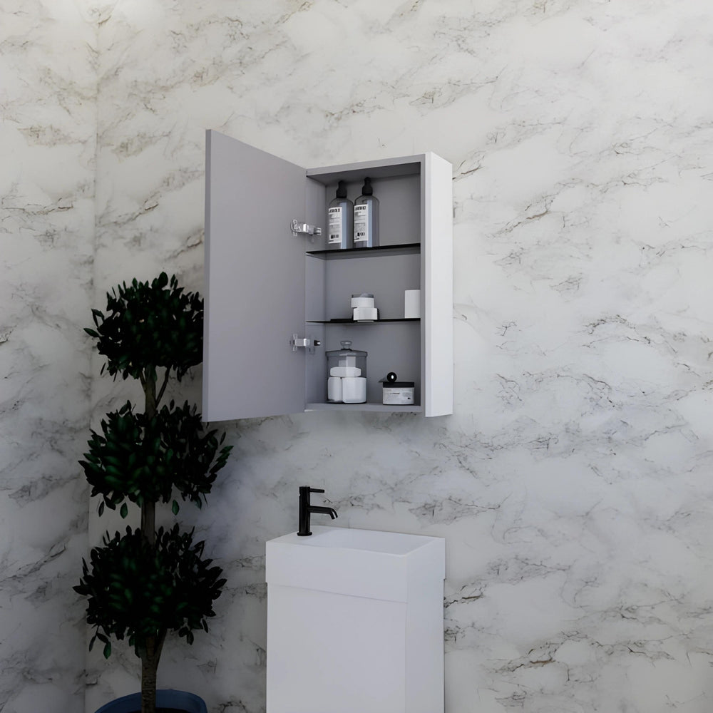 RIVA GENEVA GLOSS WHITE MIRROR SHAVING CABINET 450X720MM