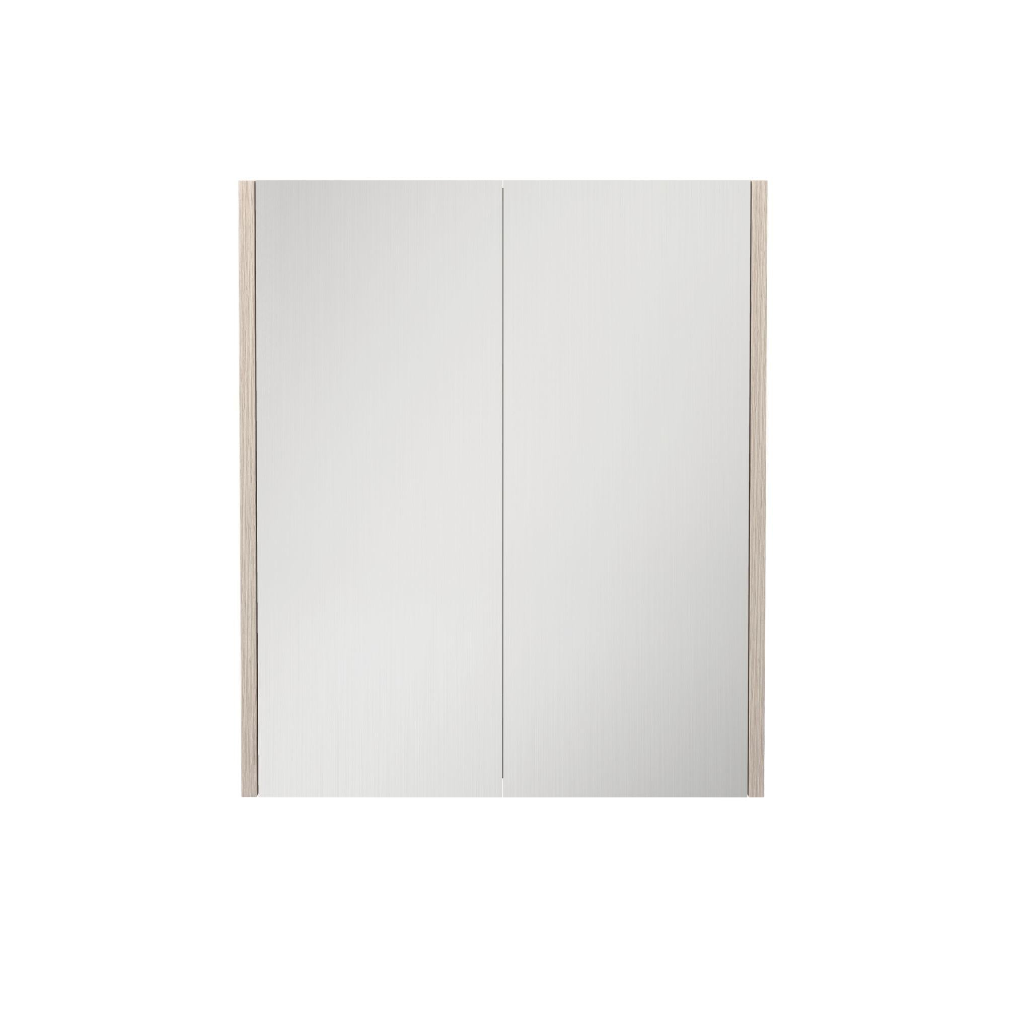 LUKKA CAMDEN COASTAL OAK MIRROR SHAVING CABINET 600MM