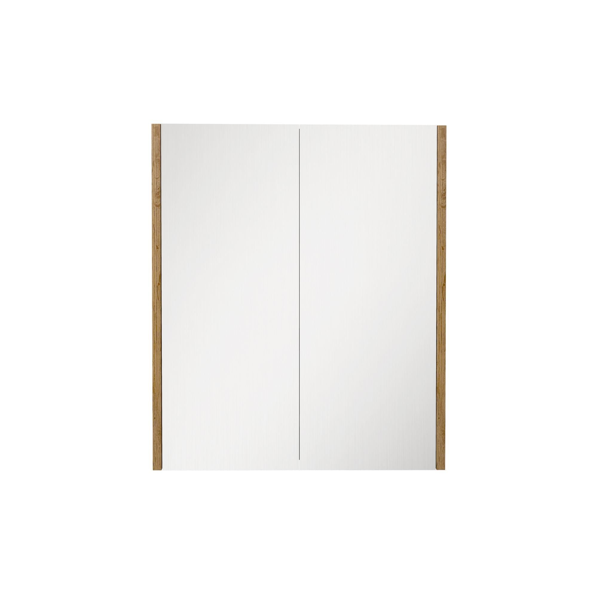 LUKKA CAMDEN PRIME OAK MIRROR SHAVING CABINET 600MM