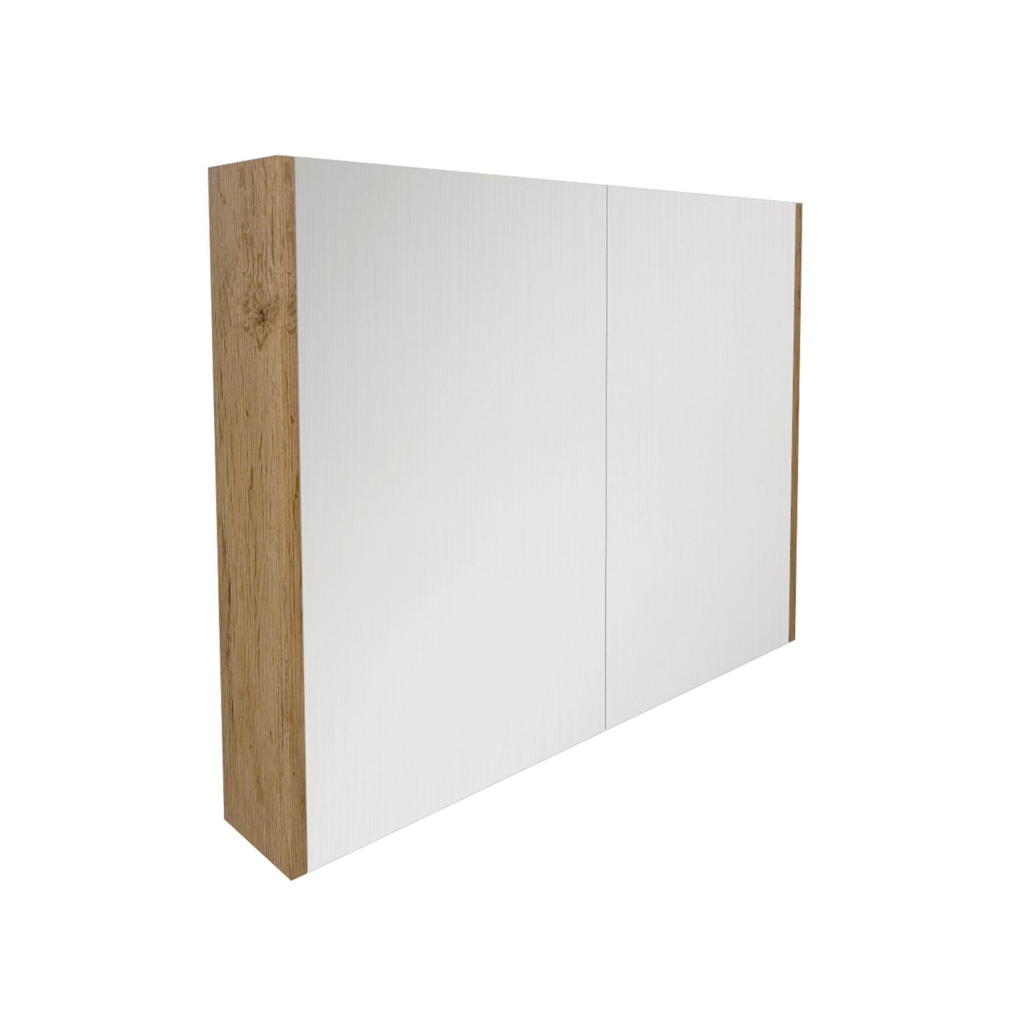 LUKKA CAMDEN PRIME OAK MIRROR SHAVING CABINET 900MM