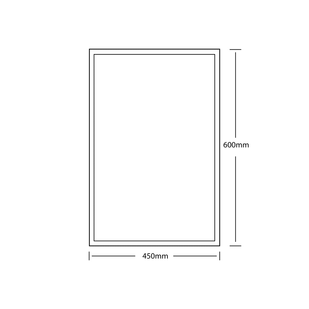 RIVA FRAMELESS BEVEL EDGE RECTANGULAR MIRROR WALL MOUNTED 450X600MM
