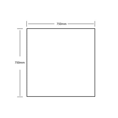 RIVA FRAMELESS PENCIL EDGE SQUARE MIRROR WALL MOUNTED 750X750MM
