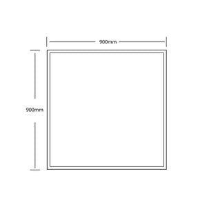 RIVA FRAMELESS BEVEL EDGE SQUARE MIRROR WALL MOUNTED 900X900MM