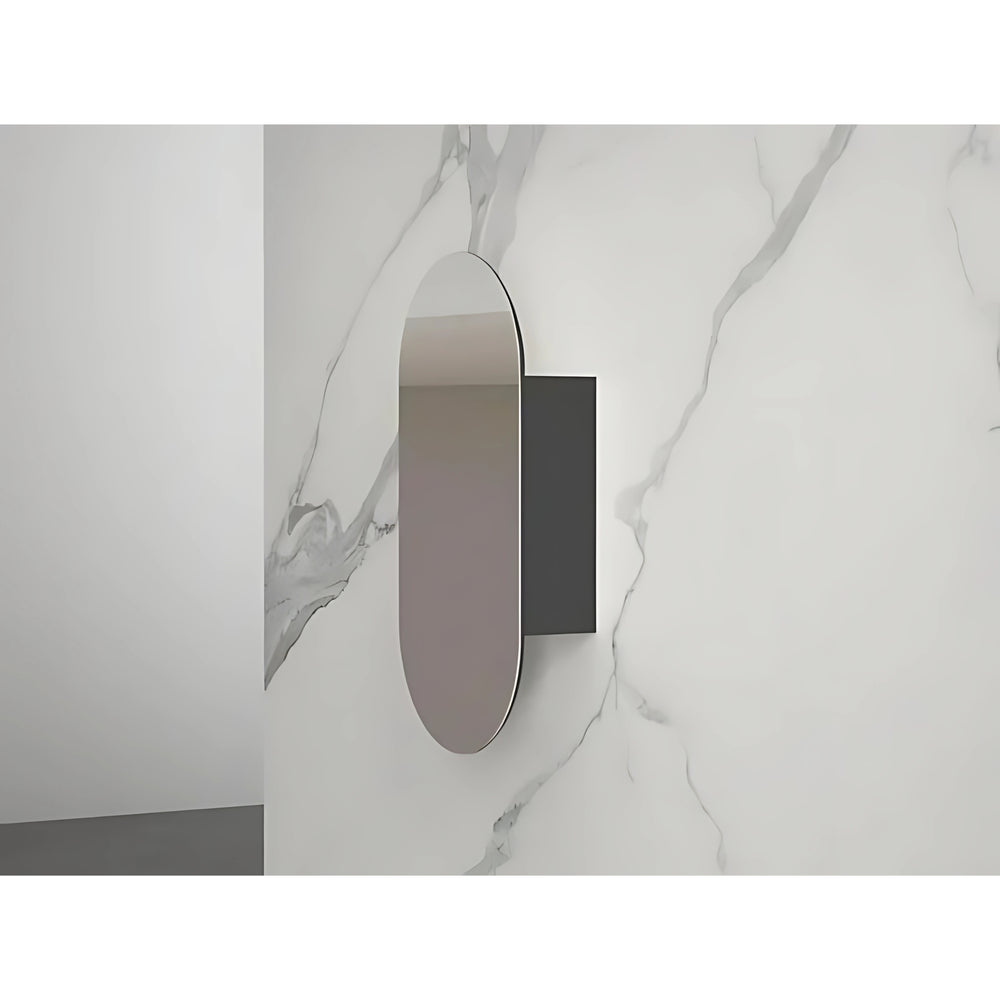 INFINITY METRO SEMI MATTE BLACK SHAVING CABINET 450X900MM