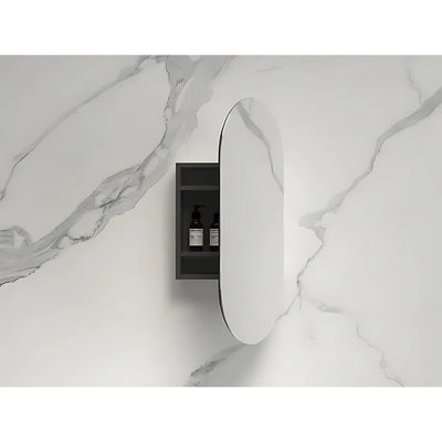 INFINITY METRO SEMI MATTE BLACK SHAVING CABINET 450X900MM