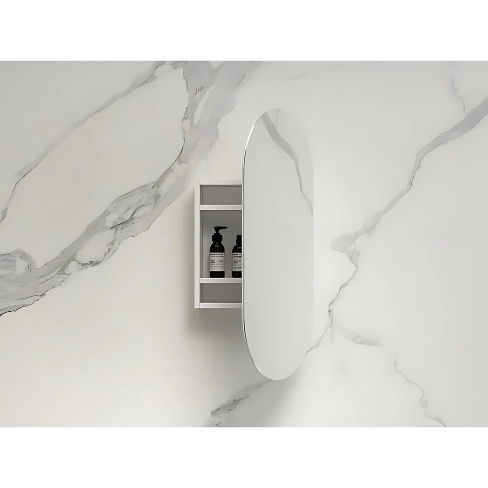 INFINITY METRO SEMI MATTE WHITE SHAVING CABINET 450X900MM