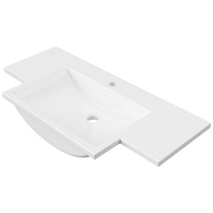 DUROCLASS MONACO FORWARD GLOSS WHITE SINGLE BOWL SEMI-RECESSED VANITY TOP (MULTIPLE SIZES AVAILABLE)