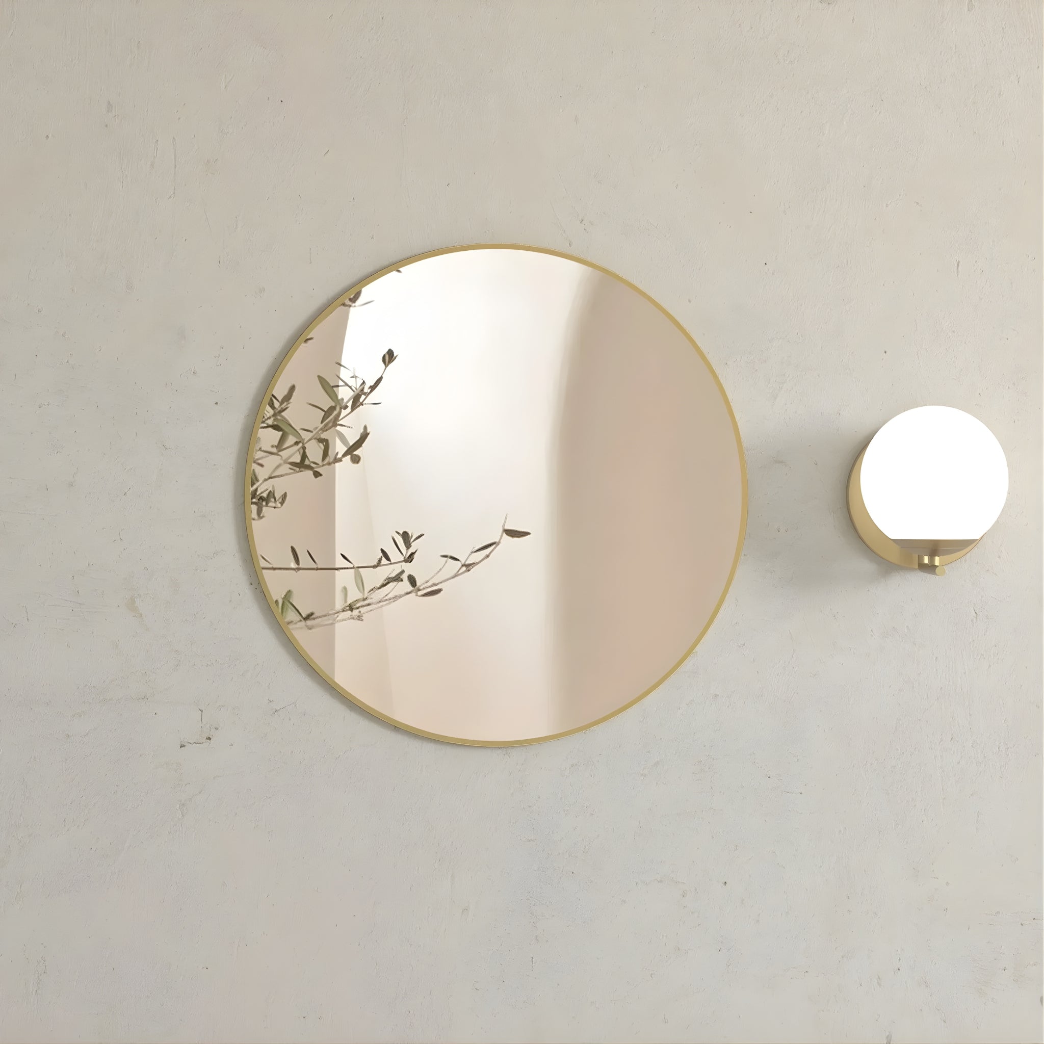 OTTI LONDON BRUSHED GOLD FRAME MIRROR 700X700MM