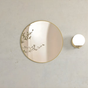 OTTI LONDON METAL FRAMED TUFFI MIRROR BRUSHED GOLD 700X700MM