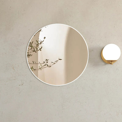OTTI LONDON METAL FRAMED TUFFI MIRROR MATTE WHITE 700X700MM