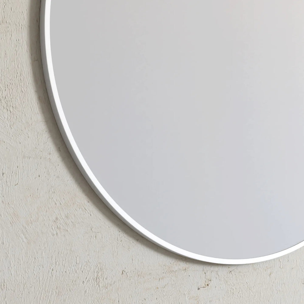 OTTI LONDON METAL FRAMED TUFFI MIRROR MATTE WHITE 700X700MM