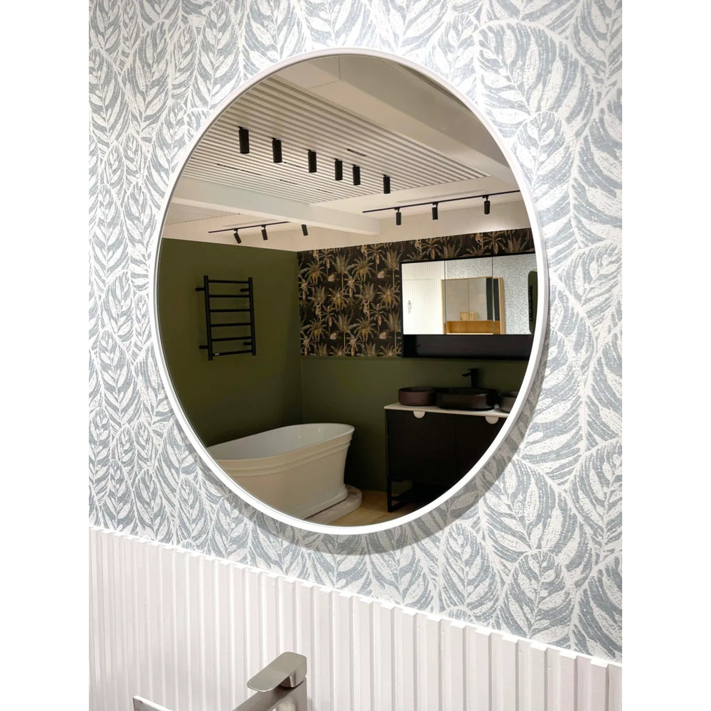 OTTI LONDON METAL FRAMED TUFFI MIRROR MATTE WHITE 700X700MM