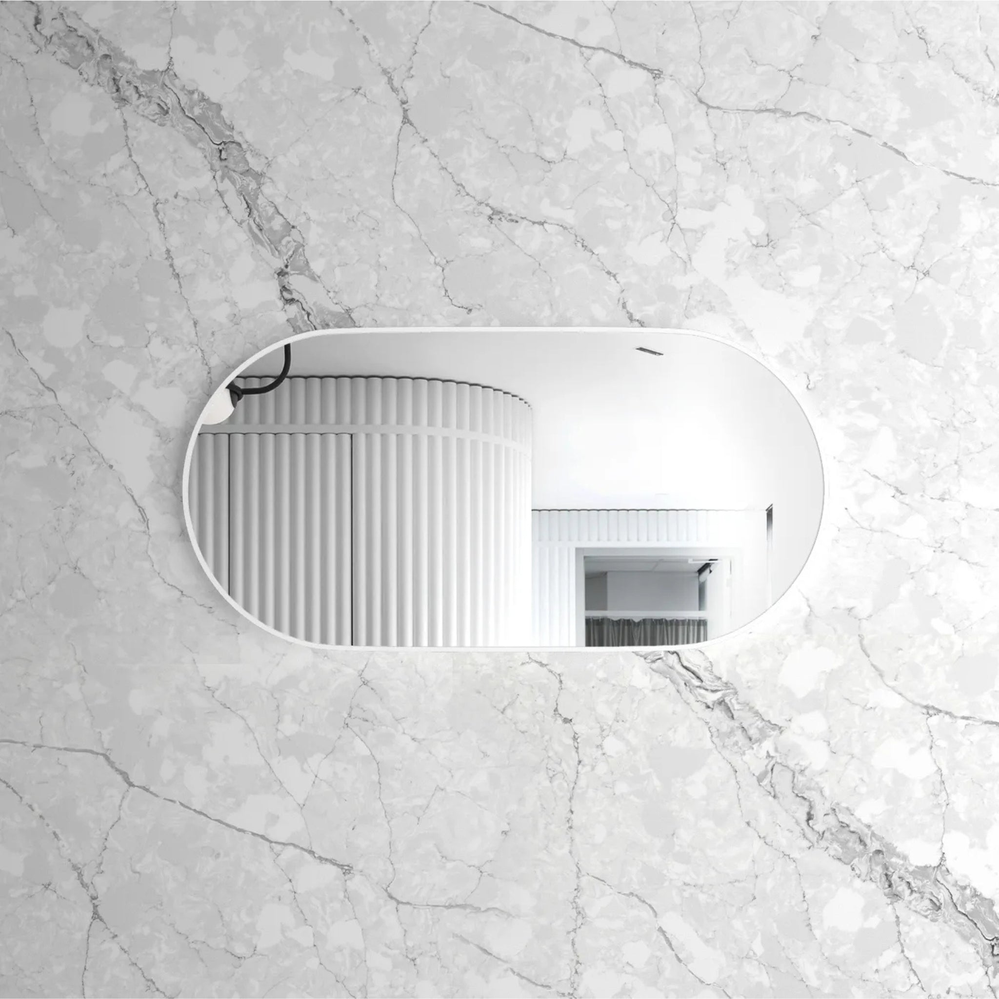 OTTI NOOSA METAL FRAMED MIRROR WHITE 600X1200MM