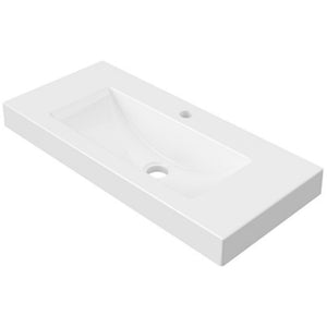 DUROCLASS MONACO GRAND ENSUITE GLOSS WHITE SINGLE BOWL UNDERMOUNT VANITY TOP (AVAILABLE IN 600MM AND 750MM)
