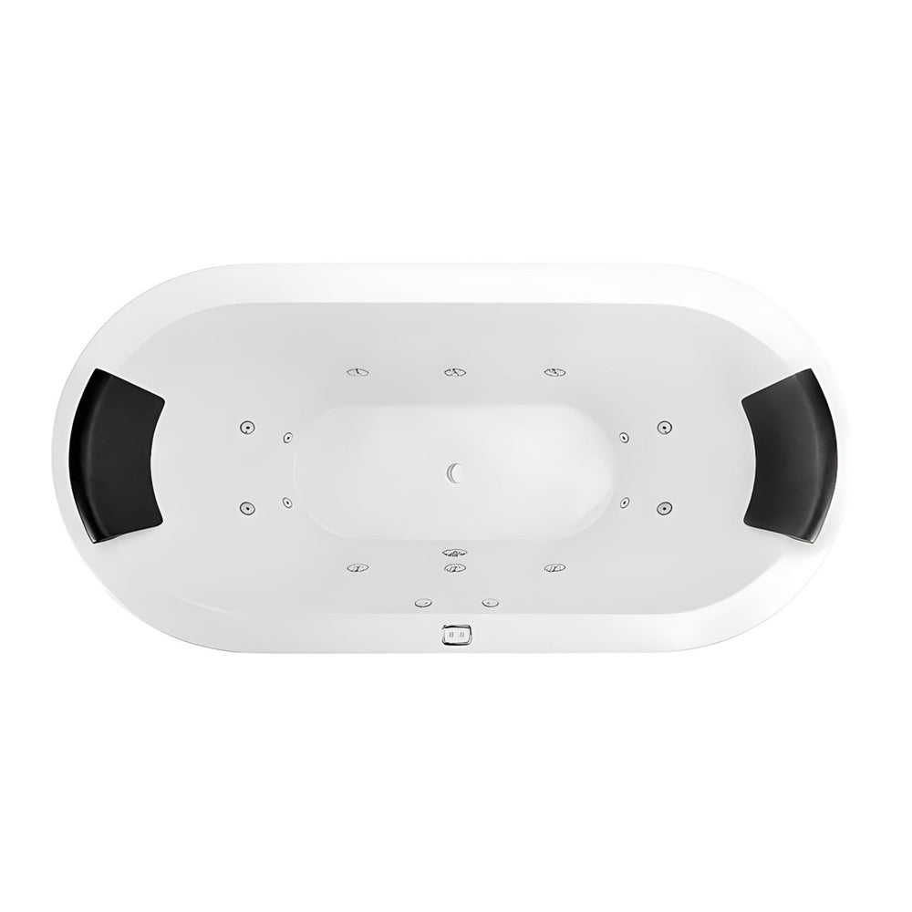DECINA MINTORI FREESTANDING CONTOUR SPA BATH GLOSS WHITE 1790MM WITH 14-JETS