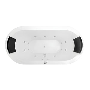 DECINA MINTORI FREESTANDING CONTOUR SPA BATH GLOSS WHITE 1790MM WITH 14-JETS