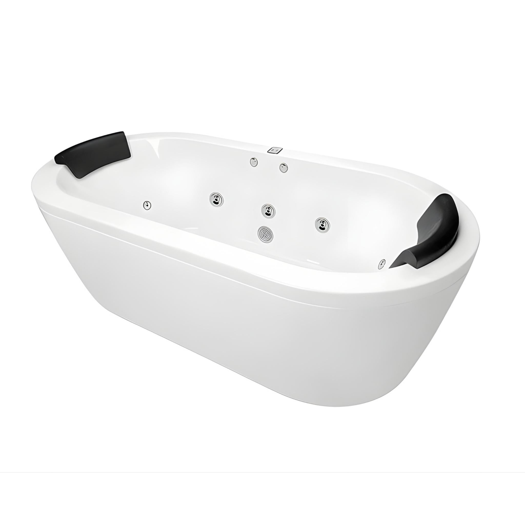 DECINA MINTORI FREESTANDING CONTOUR SPA BATH GLOSS WHITE 1790MM WITH 14-JETS