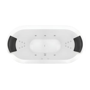 DECINA MINTORI FREESTANDING DOLCE VITA SPA BATH GLOSS WHITE 1790MM WITH 18-JETS