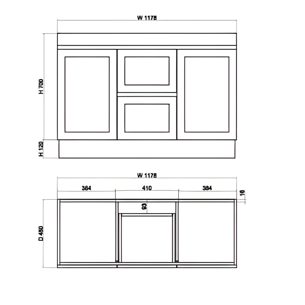 RIVA MIAMI MATTE WHITE 1200MM DOUBLE BOWL FLOOR STANDING VANITY
