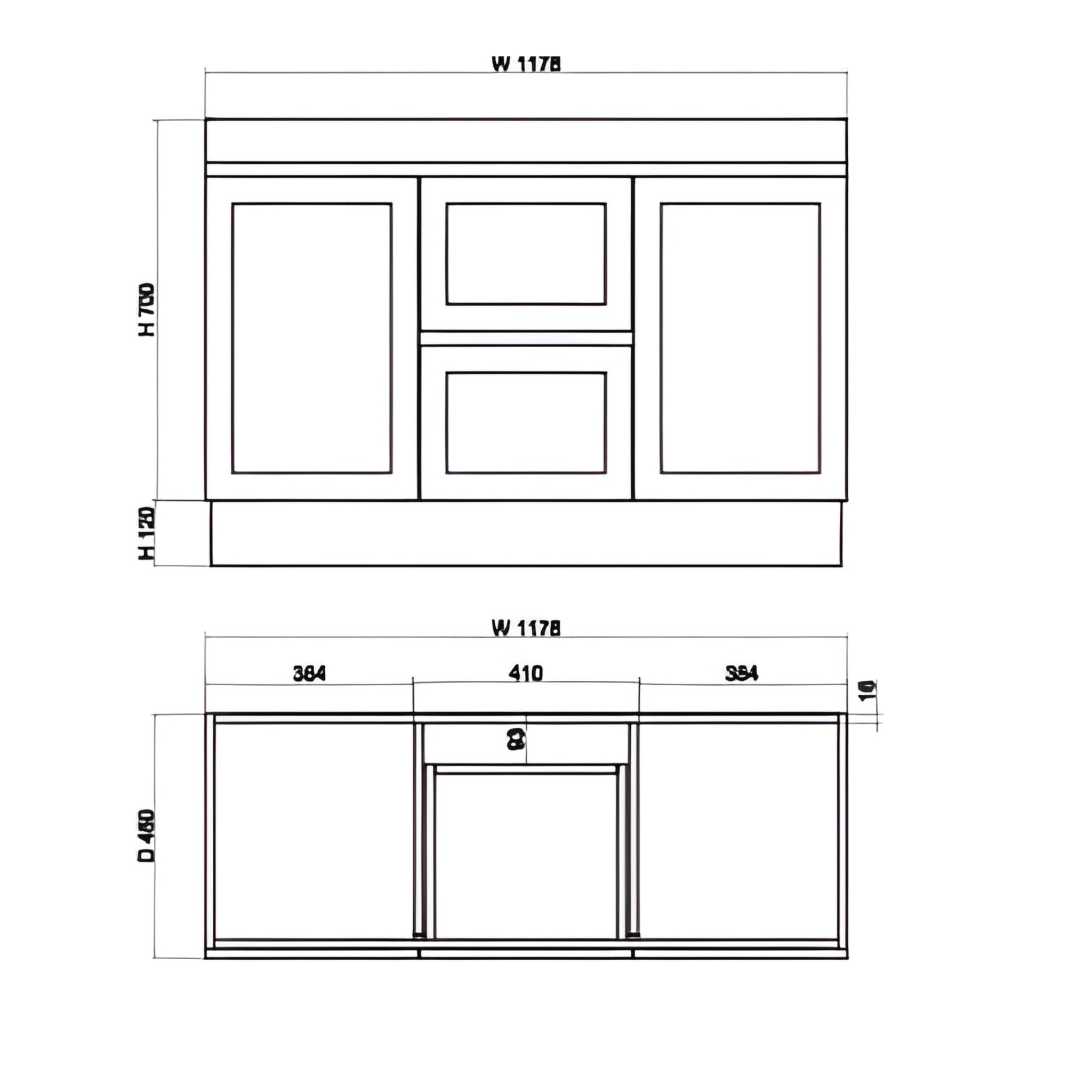 RIVA MIAMI MATTE WHITE 1200MM DOUBLE BOWL FLOOR STANDING VANITY