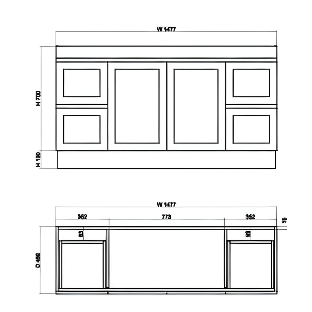 RIVA MIAMI MATTE WHITE 1500MM SINGLE BOWL FLOOR STANDING VANITY