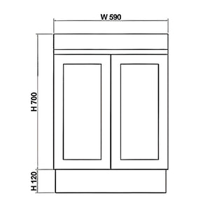 RIVA MIAMI MATTE WHITE 600MM SINGLE BOWL FLOOR STANDING VANITY