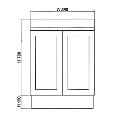 RIVA MIAMI MATTE WHITE 600MM SINGLE BOWL FLOOR STANDING VANITY