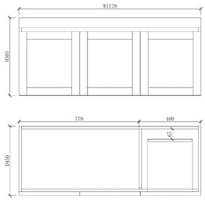 RIVA MIAMI MATTE WHITE 1200MM SINGLE BOWL WALL HUNG VANITY (AVAILABLE IN LEFT AND RIGHT HAND DRAWER)