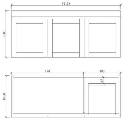 RIVA MIAMI MATTE WHITE 1200MM SINGLE BOWL WALL HUNG VANITY (AVAILABLE IN LEFT AND RIGHT HAND DRAWER)