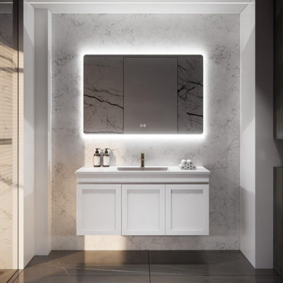 RIVA MIAMI MATTE WHITE 1200MM SINGLE BOWL WALL HUNG VANITY (AVAILABLE IN LEFT AND RIGHT HAND DRAWER)