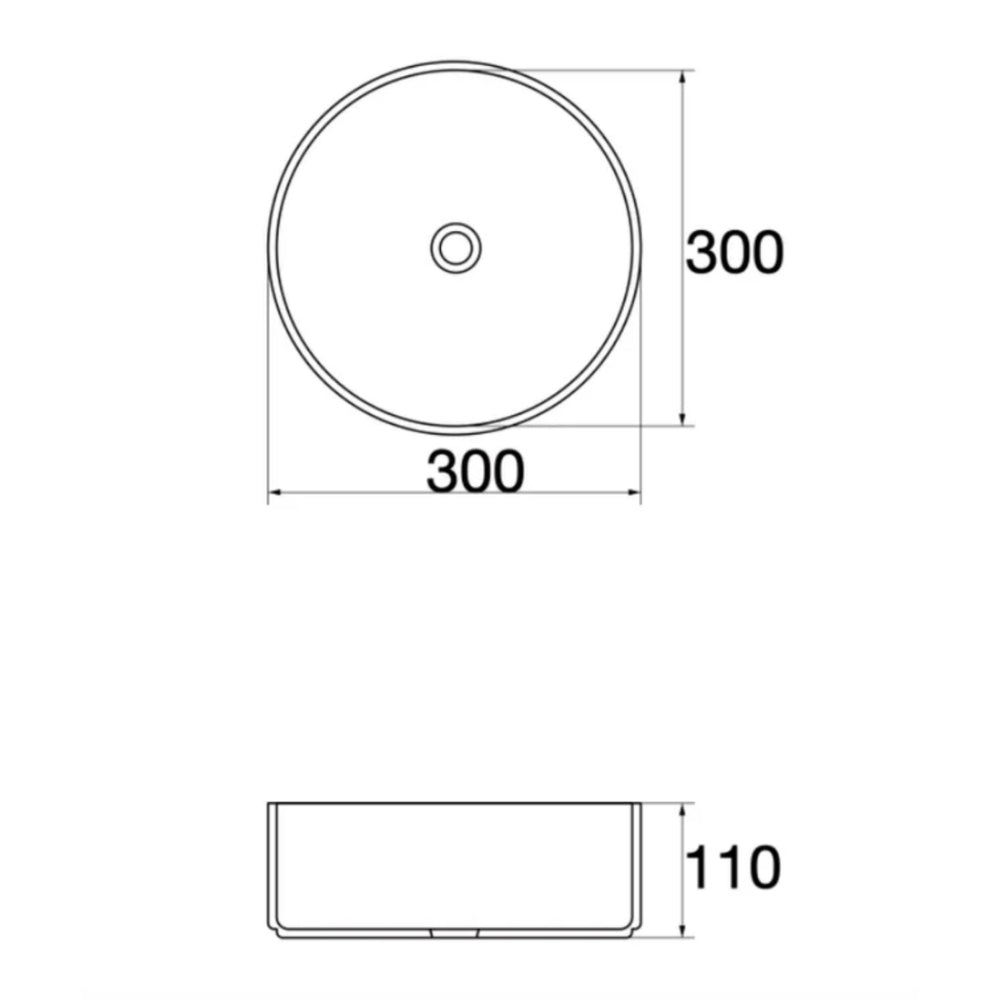 CLAYA ROUND ABOVE COUNTER BASIN MATTE PINK 300MM