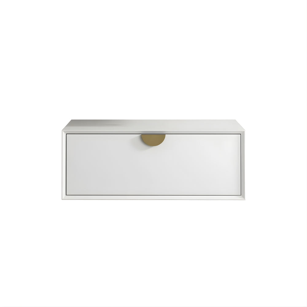 OTTI MOONLIGHT WHITE 750MM SINGLE BOWL WALL HUNG CABINET AND BASIN
