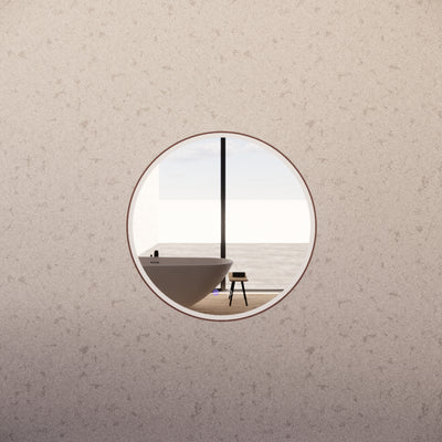 RIVA R3 FRAMED ROUND LED MIRROR 3 COLOUR LIGHTS WITH DIMMER BRUSHED COPPER 800X800MM