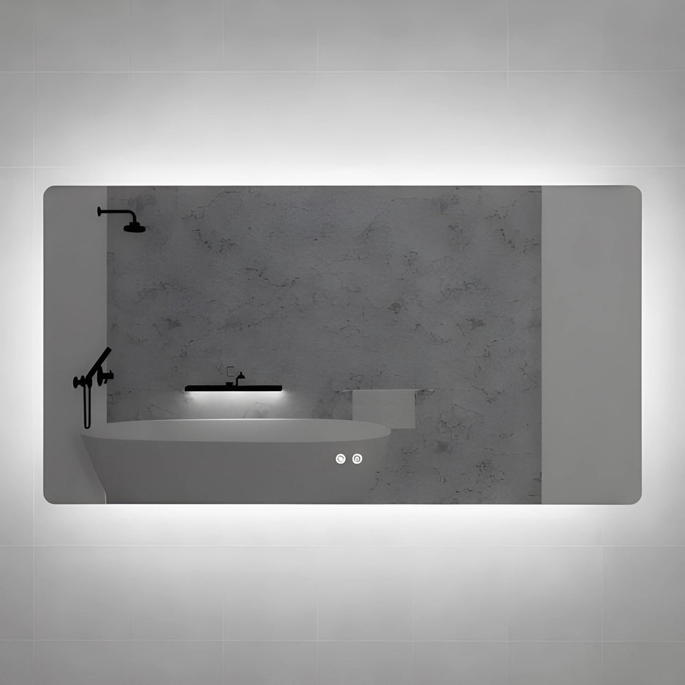 RIVA S5 FRAMELESS RECTANGLE LED MIRROR 3 COLOUR LIGHTS BACKLIT WITH DEFOGGING FUNCTION 1500X800MM
