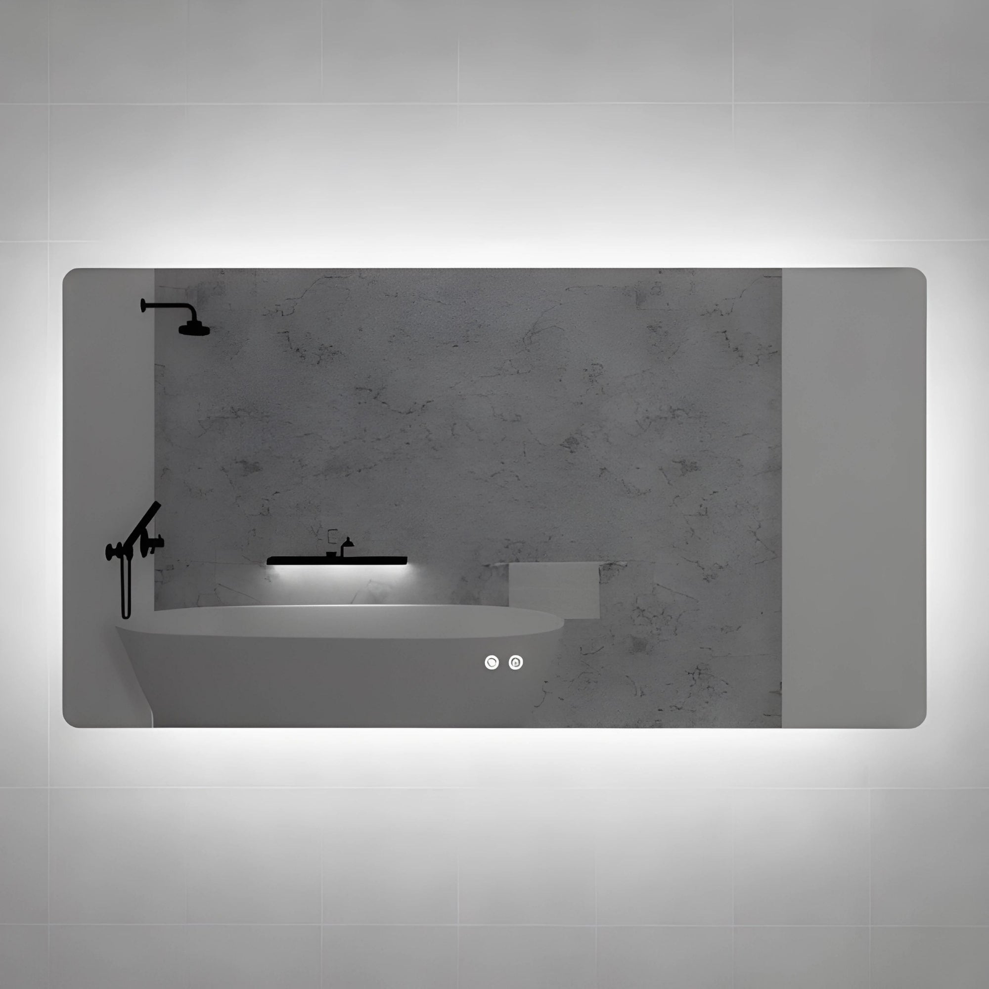 RIVA S5 FRAMELESS RECTANGLE LED MIRROR 3 COLOUR LIGHTS BACKLIT WITH DEFOGGING FUNCTION 1500X800MM