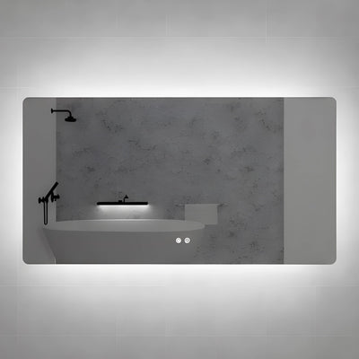 RIVA S5 FRAMELESS RECTANGLE LED MIRROR 3 COLOUR LIGHTS BACKLIT WITH DEFOGGING FUNCTION 1500X800MM