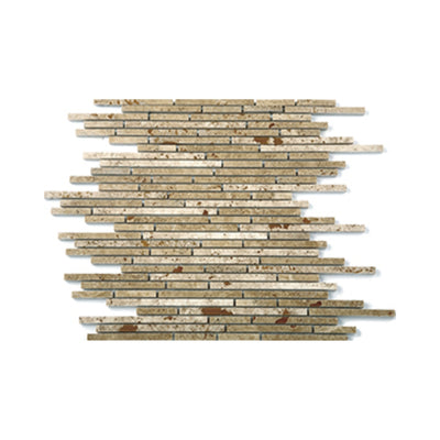 EVERSTONE BULLETS TRAVERTINE NOCE HONED 300X300MM SQUARE MOSAIC TILE (PER BOX)